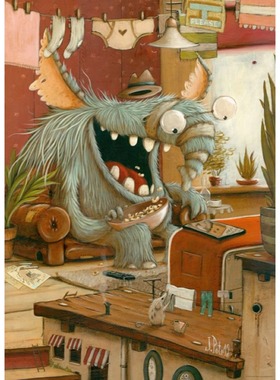 包邮 HEYE德国进口益智拼图减压29865小怪物之洗衣日1000片方盒