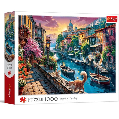 新品包邮 trefl欧洲进口益智拼图10984 意大利水城假日1000片减压