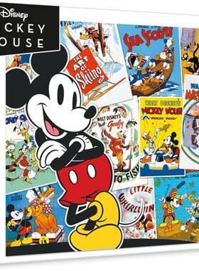 【现货】trefl 迪士尼益智卡通动漫拼图 米奇世界 复古海报1000片