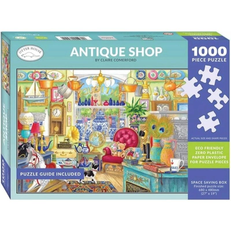 现货包邮英国Otter House进口成人益智拼图76384欧洲古董店1000片
