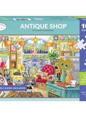 现货包邮英国Otter House进口成人益智拼图76384欧洲古董店1000片