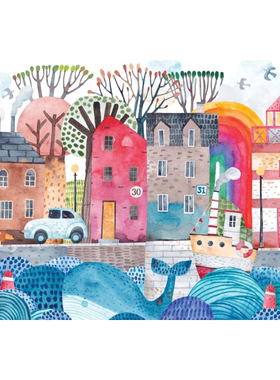 新款包邮 Interdruk波兰进口益智儿童拼图玩具 彩色港湾250大片