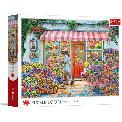 新品包邮 波兰trefl欧洲进口益智拼图10981鲜花小店1000片减压