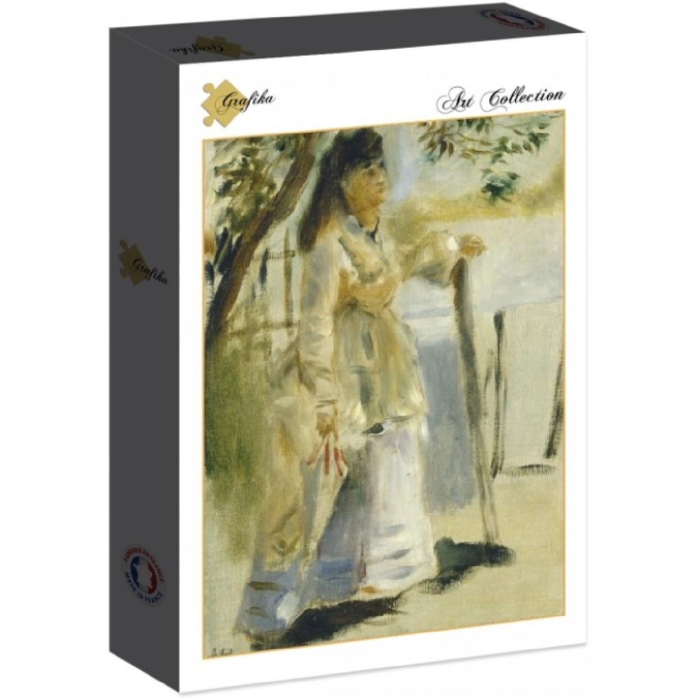 包邮法国Grafika进口益智名画拼图30514栅栏旁的女人2000片雷诺阿