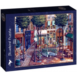 正品 法国Bluebird蓝鸟进口益智拼图90998巴黎地铁入口1000片 包邮