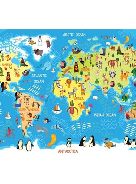 新款包邮Interdruk波兰进口益智儿童拼图玩具250大片世界动物地图