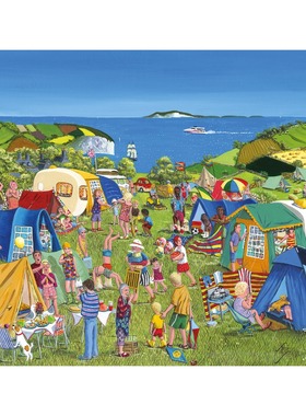 正品包邮 英国进口AJP益智拼图13012远离城市喧嚣1000片露营系列