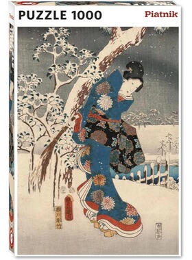 奥地利Piatnik进口益智名画拼图 浮世绘 源氏物语1000片歌川国芳