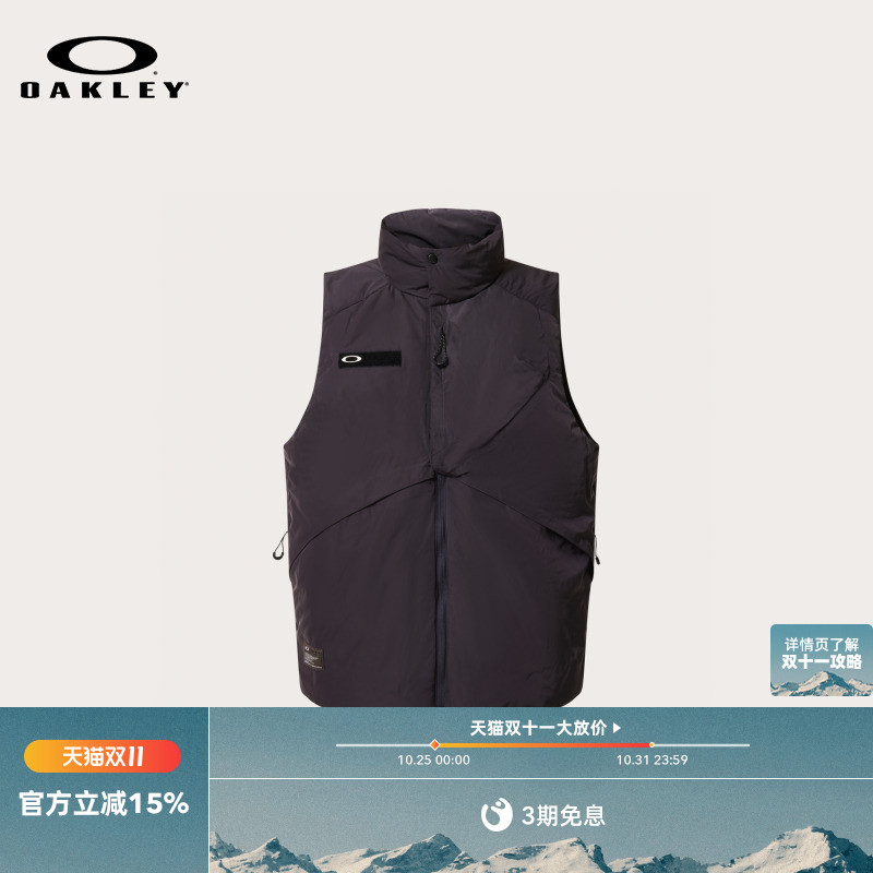 Oakley欧克利2025新款潮流简约高领黑色马甲FOA408130