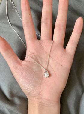 风小众冷淡链饰品女设计锁骨百搭珍珠项链不规则简约豌豆ins批发