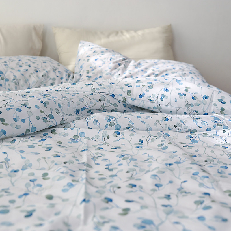 外贸出口北欧 100纯棉ins风 全棉双人被套被罩1.5m1.8m床四件套
