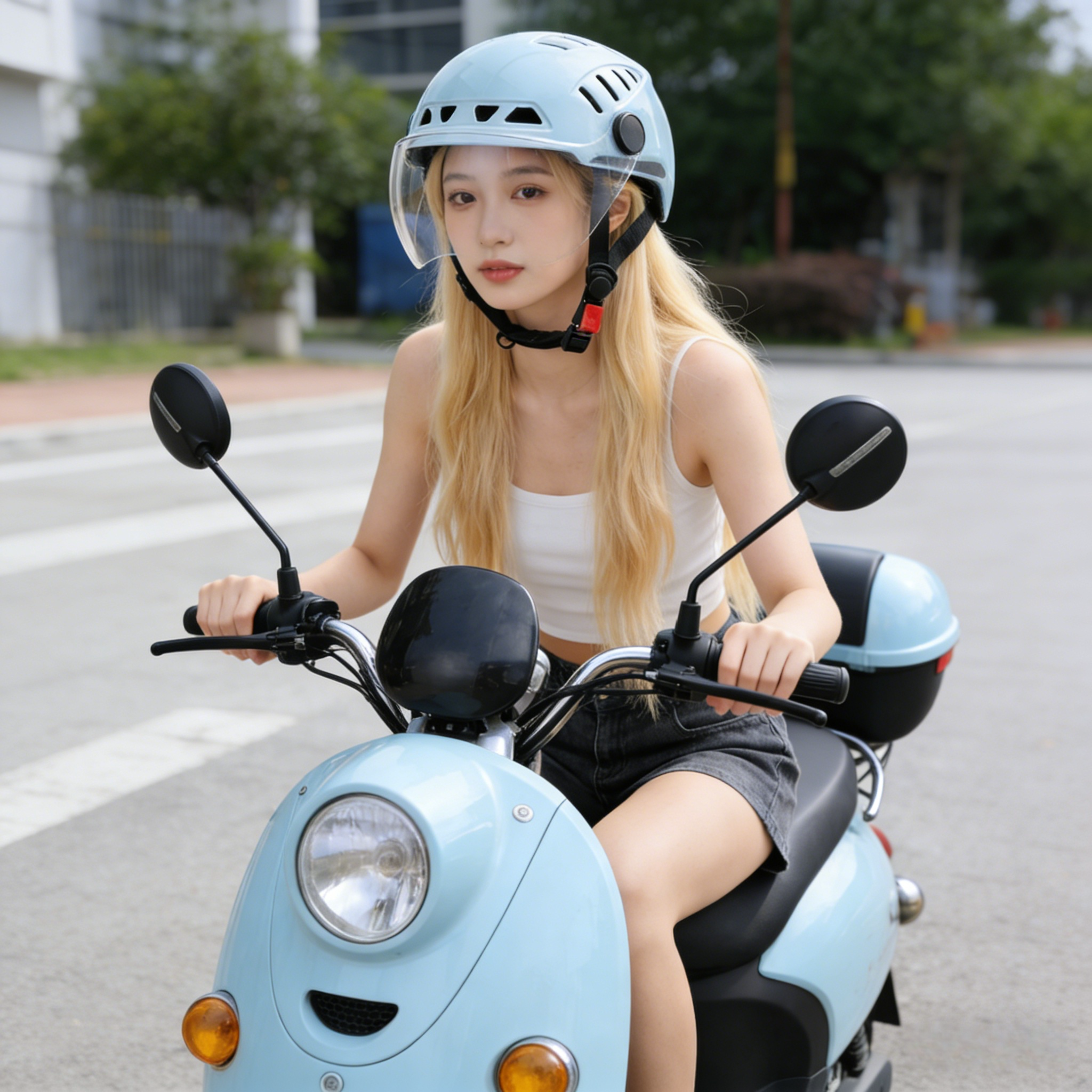 夏季A类新国标3c超轻便透气头盔摩托电动瓶车男女认证安全不压头