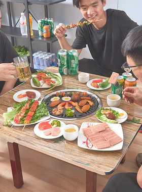 齐齐哈尔烤锅烤炉芭比Q户外烤炉木炭碳烤炉东北BBQ烤炉野餐烧烤桌