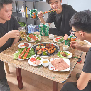 齐齐哈尔烤锅烤炉芭比Q户外烤炉木炭碳烤炉东北BBQ烤炉野餐烧烤桌