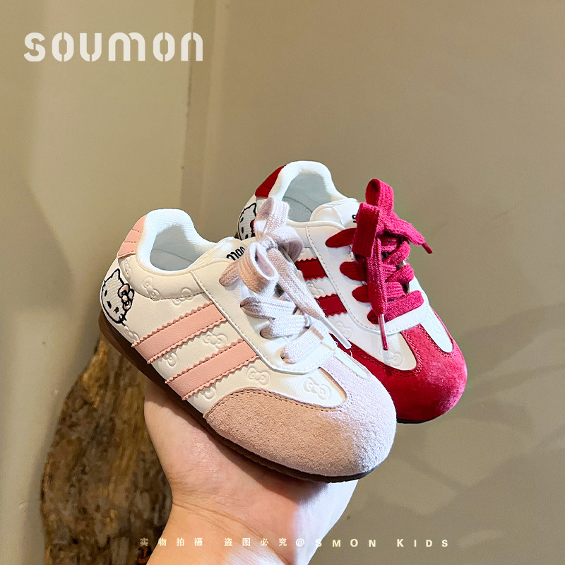 儿童运动鞋防滑板鞋女款2026新款女童阿甘鞋小童休闲鞋刺绣公主鞋