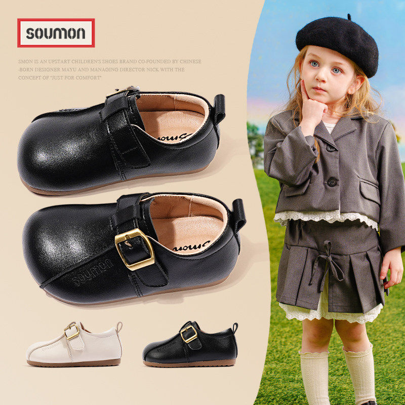 书萌儿童皮鞋2026春秋新款英伦风女童单鞋小女孩勃肯鞋宝宝公主鞋