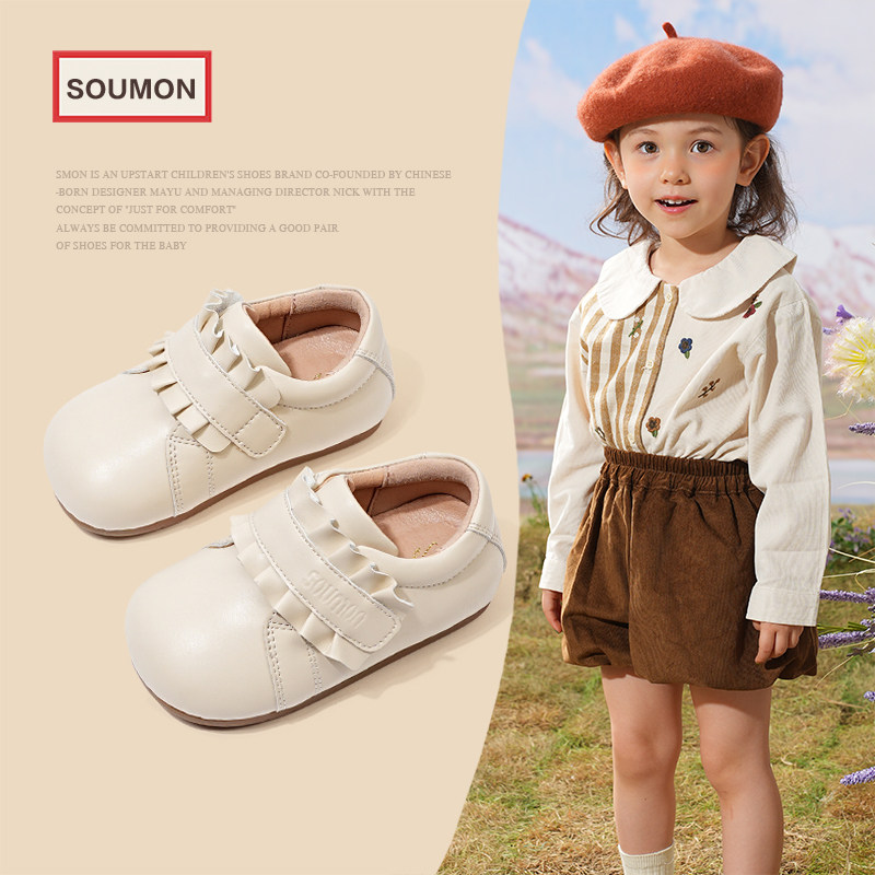 儿童棉鞋2024冬季新款英伦风小童皮鞋婴儿软底鞋女童二棉鞋加绒鞋