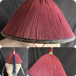 戏剧古装演出服清朝官员帽子清代大臣古代王爷帽子宫廷凉帽