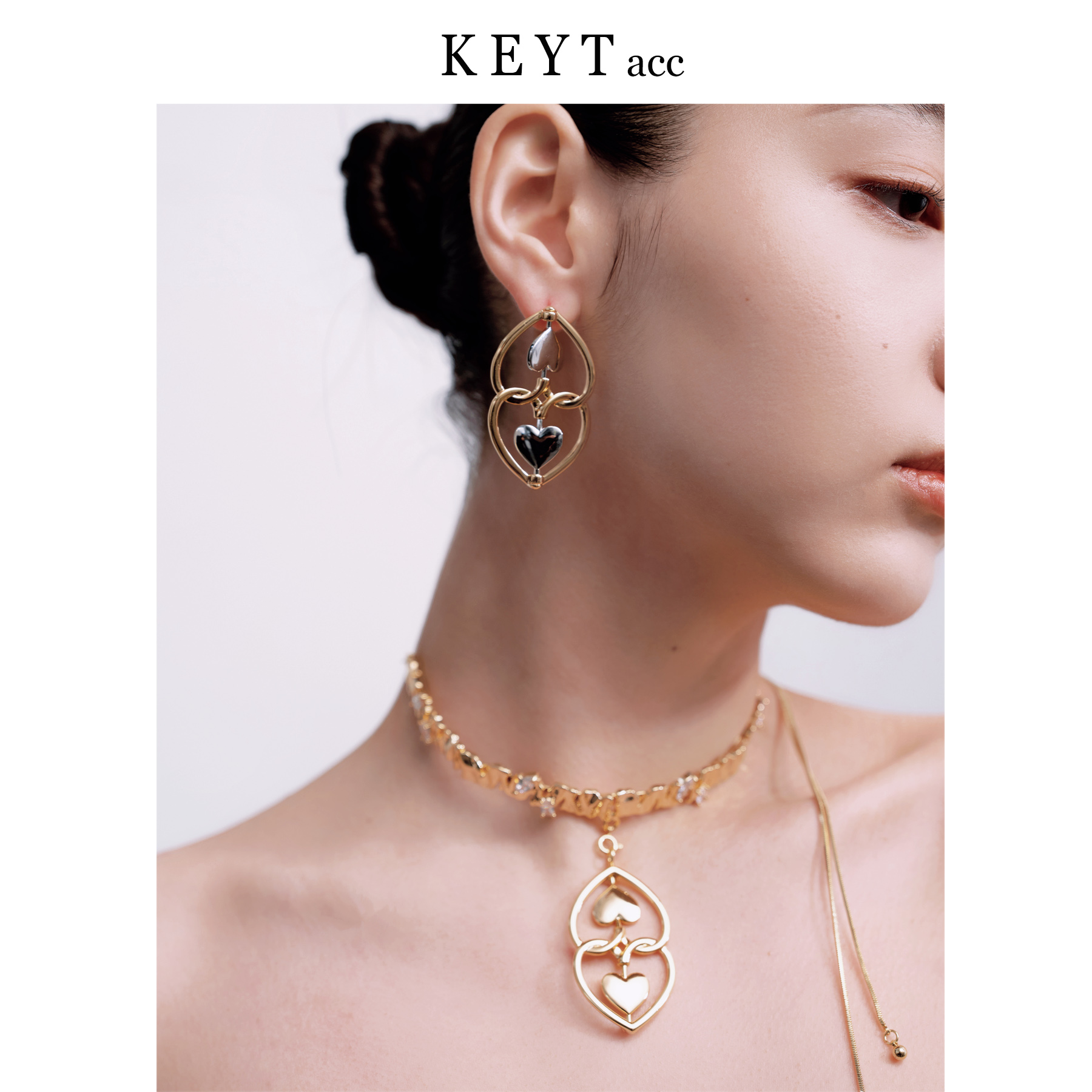 keytacc旋转爱心八音盒系列耳环设计师时尚气质