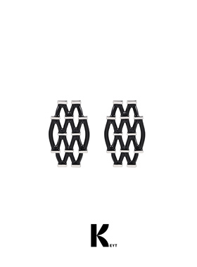 KEYT黑色网状设计款耳环A243