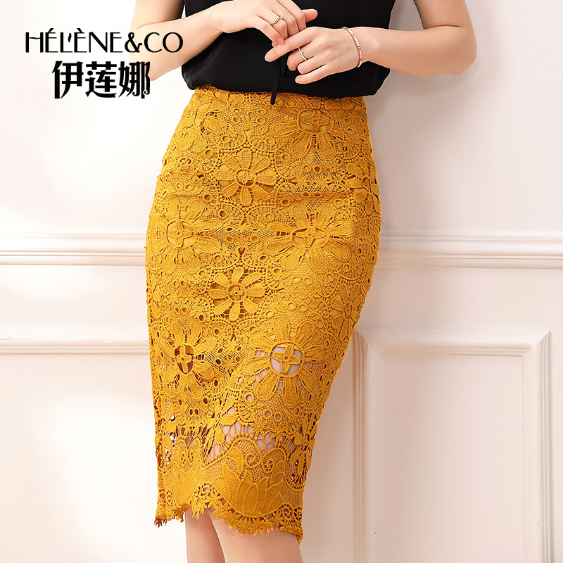 Water soluble Lace skirt 2021 new pattern Mid length version Step Paige Show thin Hollow Embroidery Skirtin the Women's clothing/Boutique , Skirts  category - from Buy2taobao.com to provide professional Taobao agent buy service
