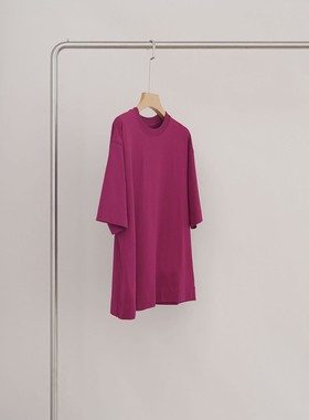 小畅CHIANG｜火龙果色_全针织平纹新疆棉T恤 19726