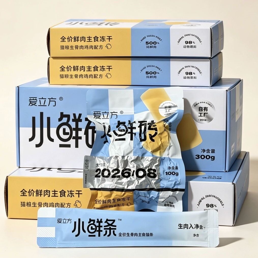 8月份爱立方小鲜砖生骨肉冻干猫零食猫鸡肉冻干主食冻干小鲜砖300图片