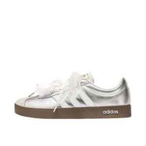 【定制球鞋】adidas neo VL Court 2.0 蕾丝百搭板鞋男女同款银白