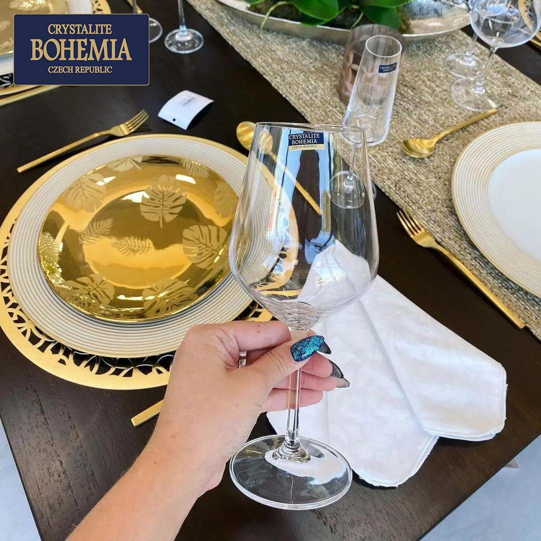 捷克水晶玻璃高档送礼红酒杯