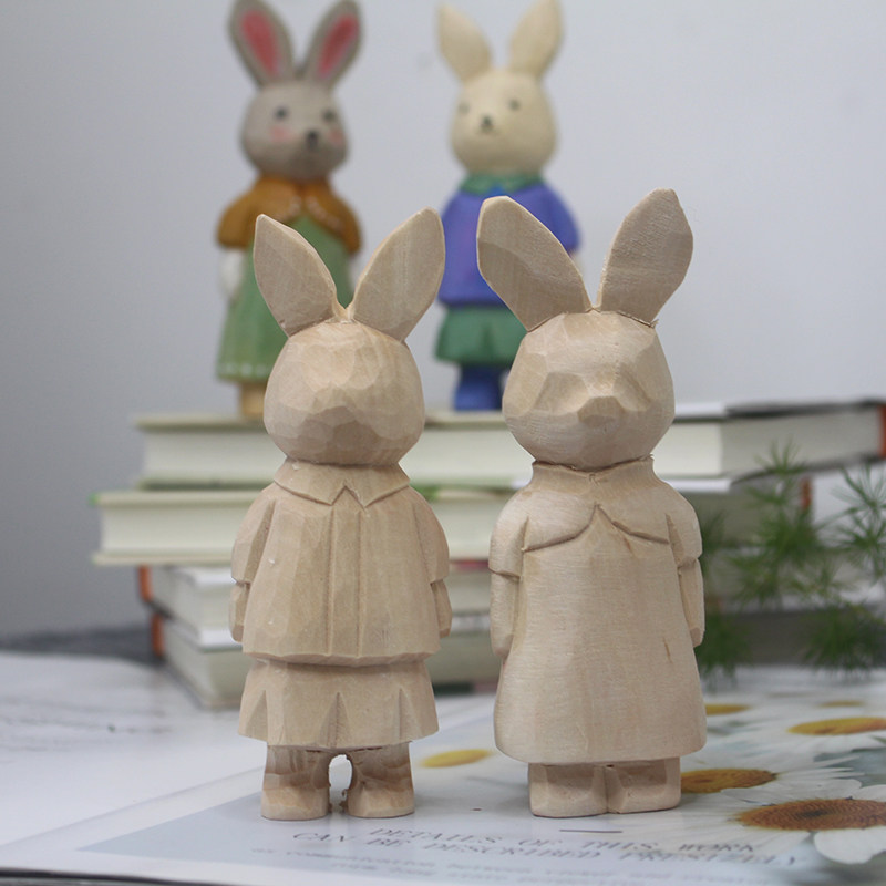 原木色木雕摆件手工DIY上色木雕白茬造型创意礼品,家居饰品,桌面摆件,淘宝优惠券,粉丝福利购,淘宝优惠卷