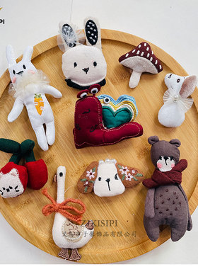 INS风童趣可爱大鹅小兔小狗diy儿童发夹发圈装饰配饰/M1012