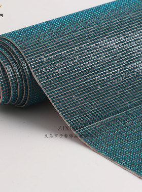 孔蓝色胶网车贴汽车内饰装饰闪钻贴中控仪表台个性DIY车载钻贴