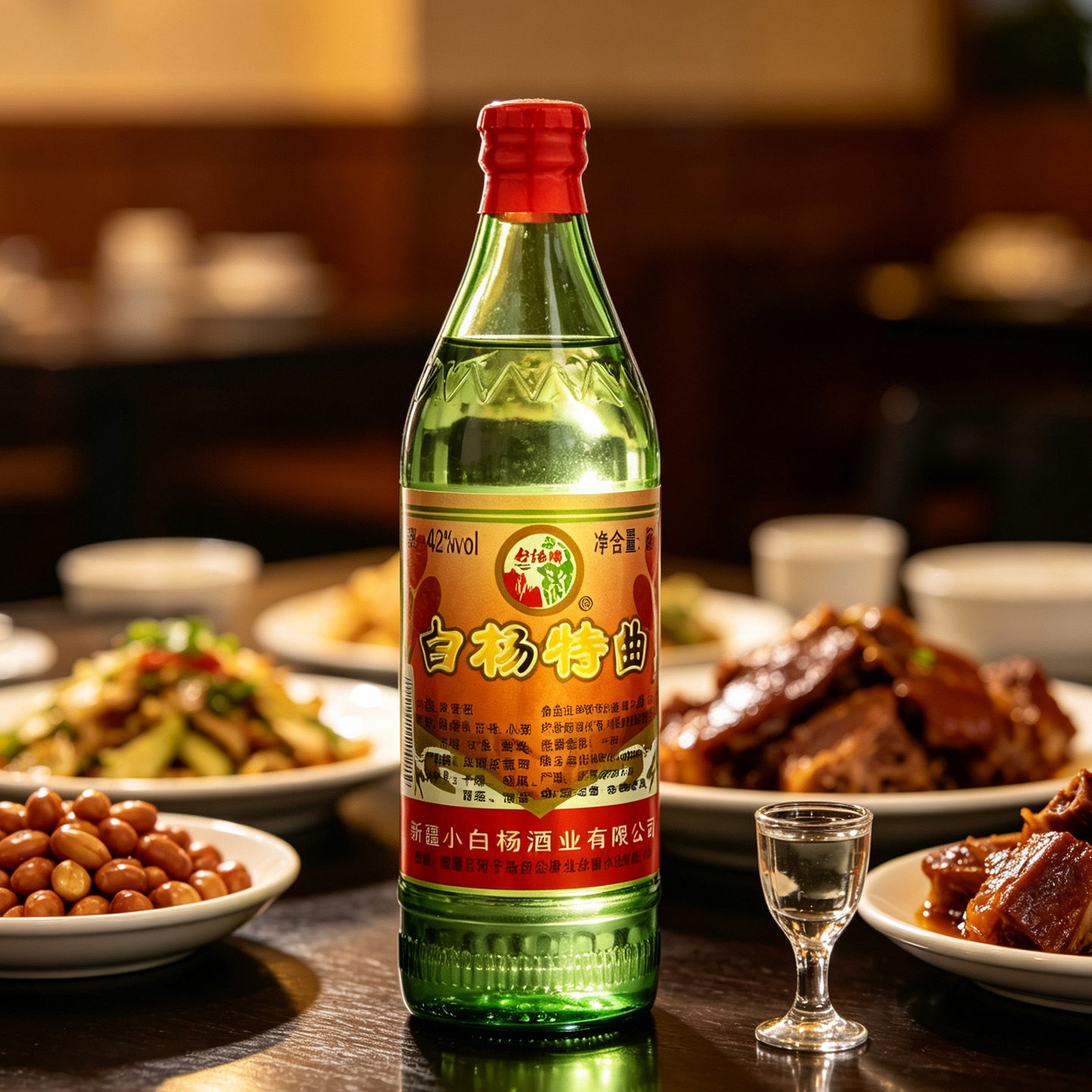 新疆特产小白杨酒白杨特曲500ml