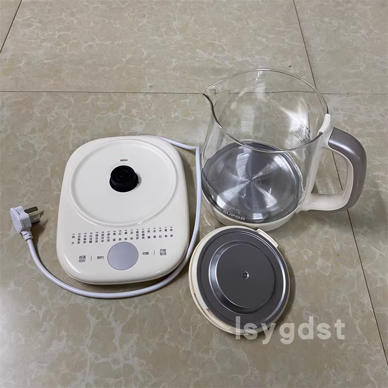 苏泊尔SW-15Y02智能养生壶烧水壶316不锈钢触控式1.5L高硼硅玻璃