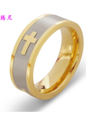 单身尾戒刻字钛钢戒指