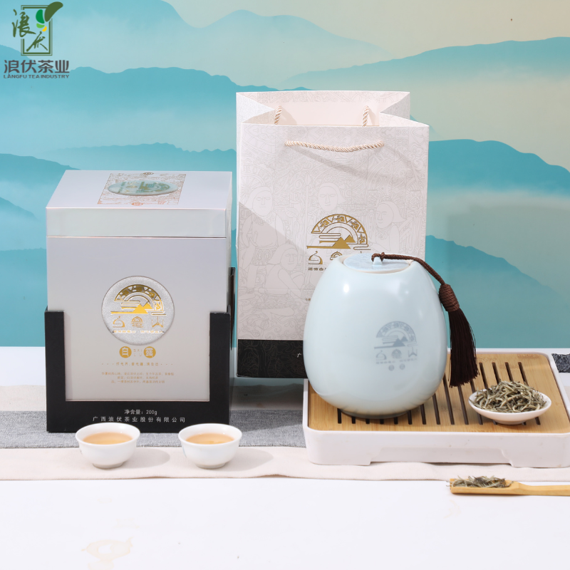 浪伏礼盒装有机白茶送礼佳品毛尖