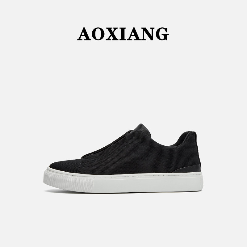 秋季2025新款板鞋男透气一脚蹬帆布鞋低帮套脚休闲运动鞋耐磨软底,流行男鞋,休闲板鞋,淘宝优惠券,粉丝福利购,淘宝优惠卷