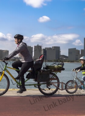半挂自行车link baby儿童拖车亲子自行车大自行车拖小自行车