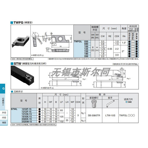 京瓷刀杆STWL****-15及配件