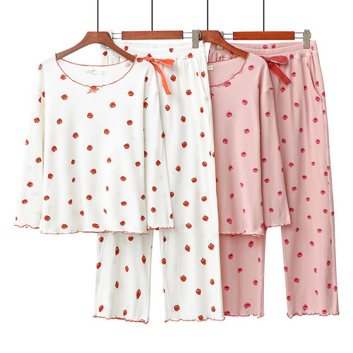 睡衣女春秋款纯棉长袖2022年新款