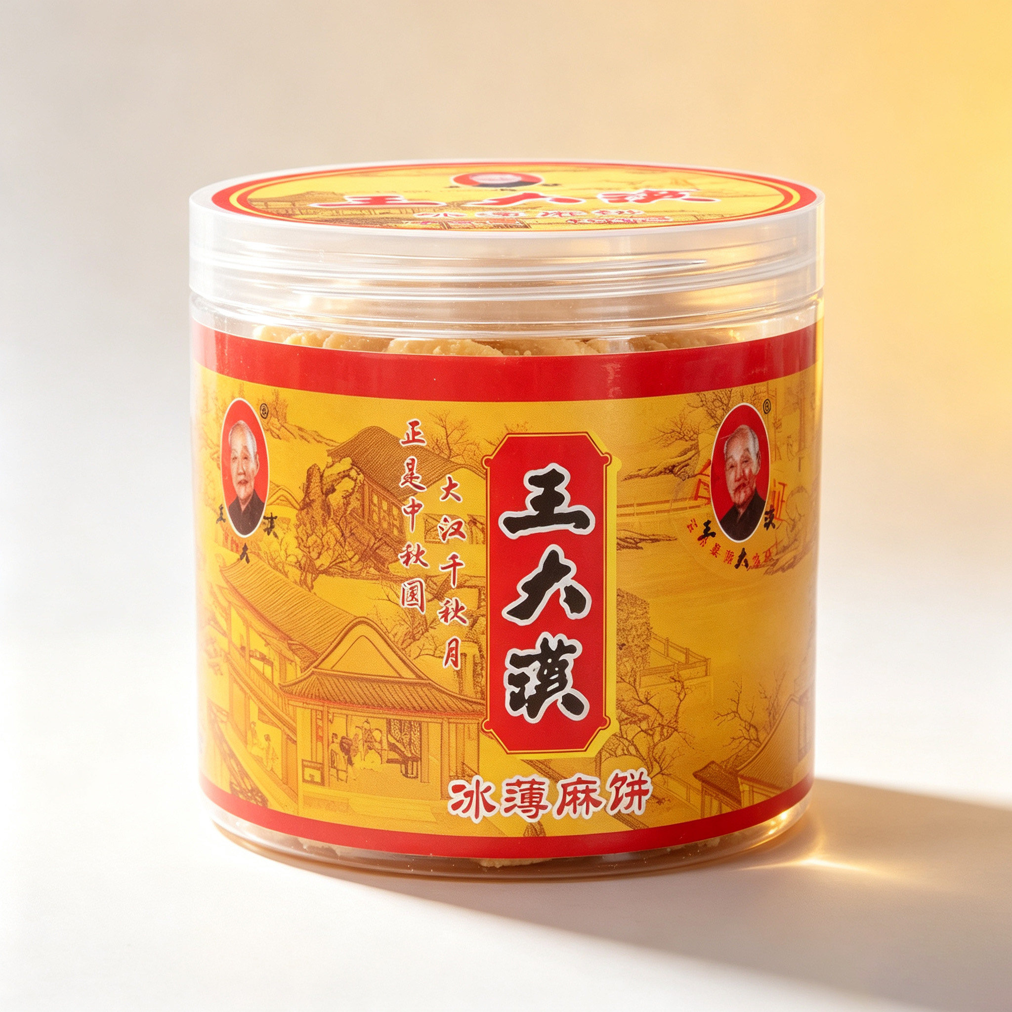 云阳特产王大汉冰薄月饼400克芝麻薄饼传统糕点美食中秋月饼