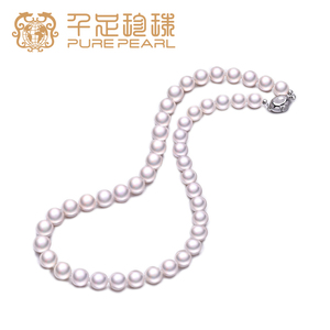 千足S925淡水近正圆项链