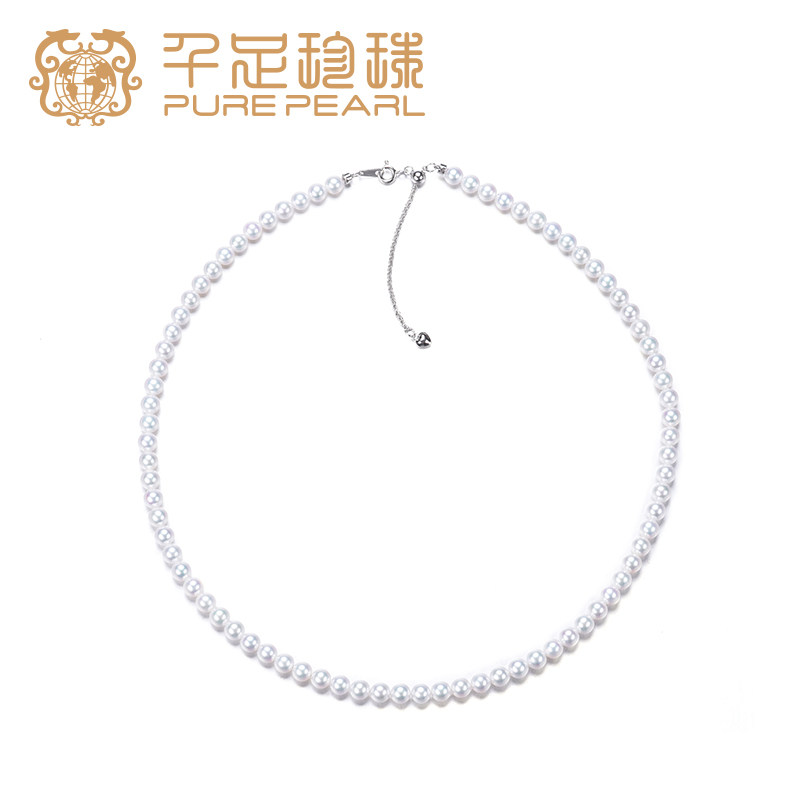 千足5-6mm淡水AK锁骨链s925银延长链