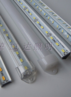 12V LED 5730正白6000-6500-7000K硬灯条 白色硬条 V型灯槽 72灯
