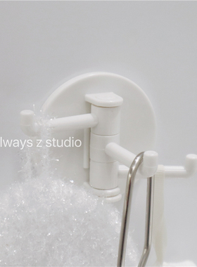 AlwaysZ免打孔粘贴式可爱白色精致粘贴挂钩多功能墙面粘贴钩