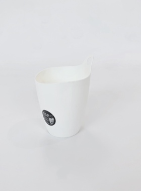 AlwaysZ日式白色精致化妆桶可悬挂收纳筒桌面垃圾桶办公室笔筒