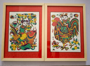 朱仙镇木版年画精品画框系列装饰画玄关