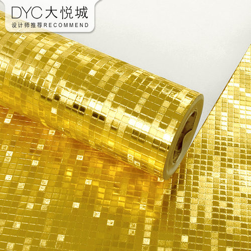 金箔墙纸马赛克壁纸闪光亮片加厚