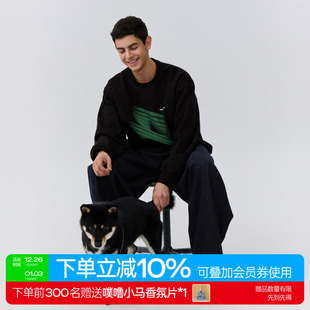 宽松上衣男女同款 新款 绿色光影印花圆领卫衣 2025秋季 warmtrees