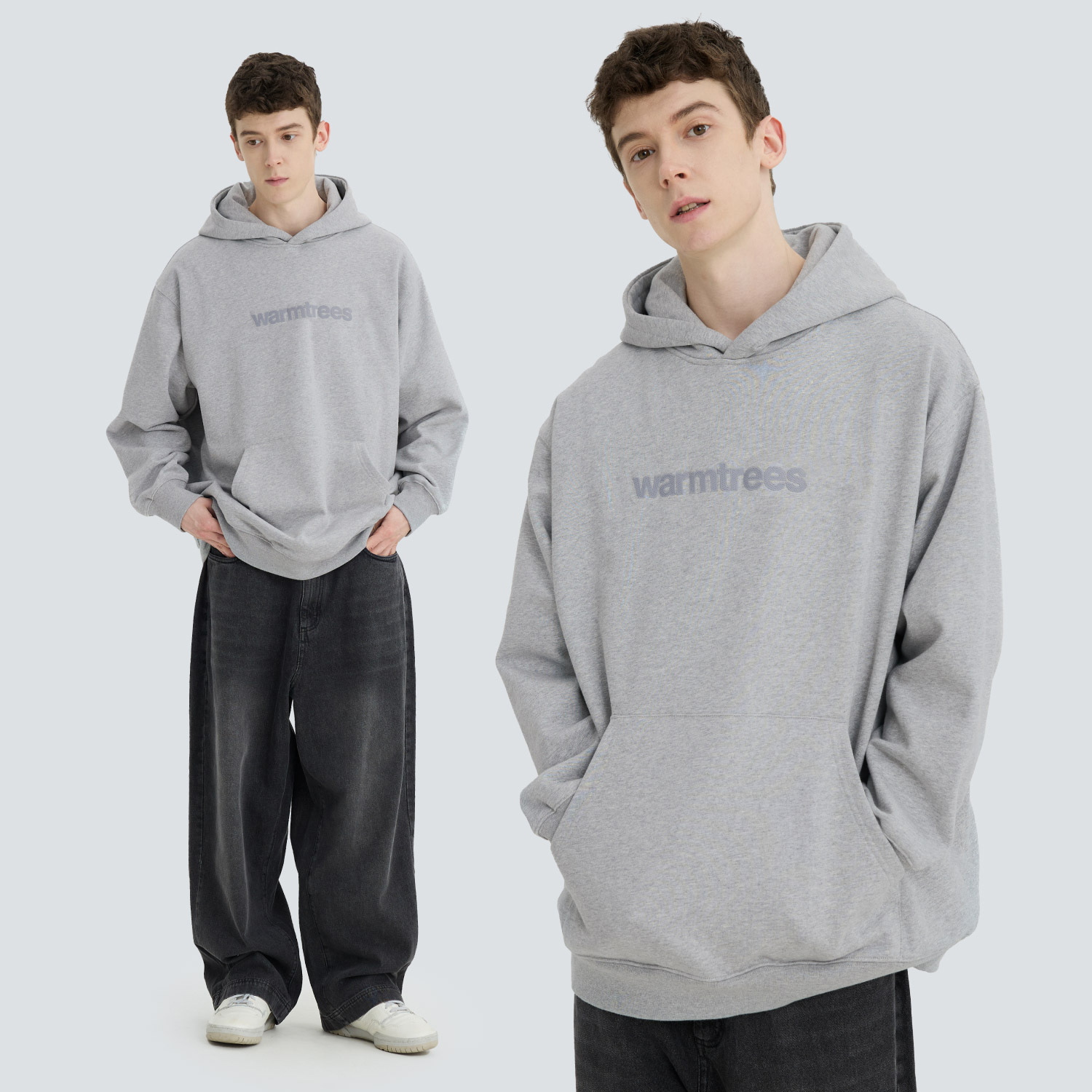 WARMTREES经典款绣花连帽卫衣